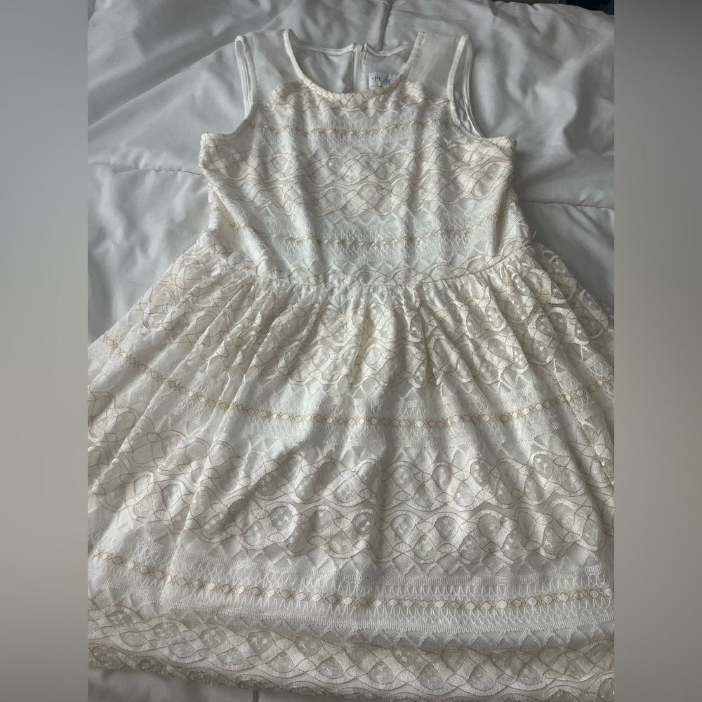 Gold & White Children’s Place Dress Size 14
